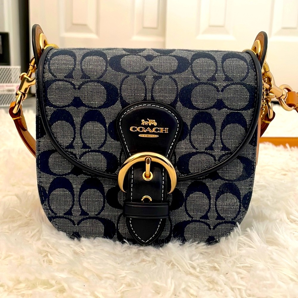 Coach Kleo Shoulder Bag 17 In Signature Chambray Blue… Gem
